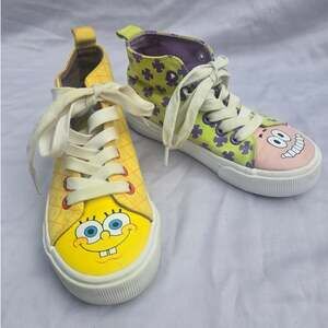 Ground Up SpongeBob SquarePants & Patrick High Top Sneakers Kids Size 12
